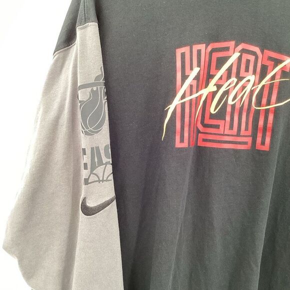 Men’s Nike NBA Miami Heat Long Sleeved‎ Performance Tee - Large - Picture 4 of 8
